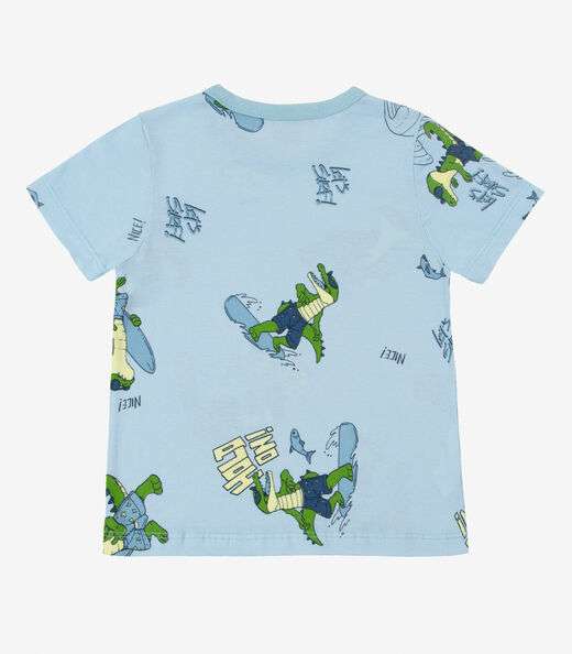 Camiseta Infantil Menino Animais Infinita Cor Azul