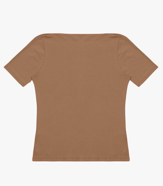 Image_Blusa Feminina Decote Canoa Básica Ribana Rovitex Marrom