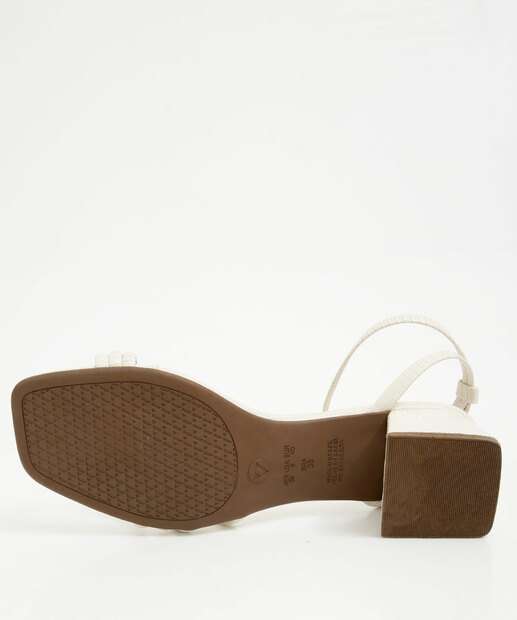 Sandália Salto Grosso Feminina Via Uno 