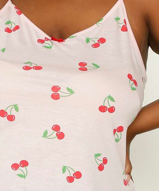 Camisola Plus Size Estampa Cereja Marisa