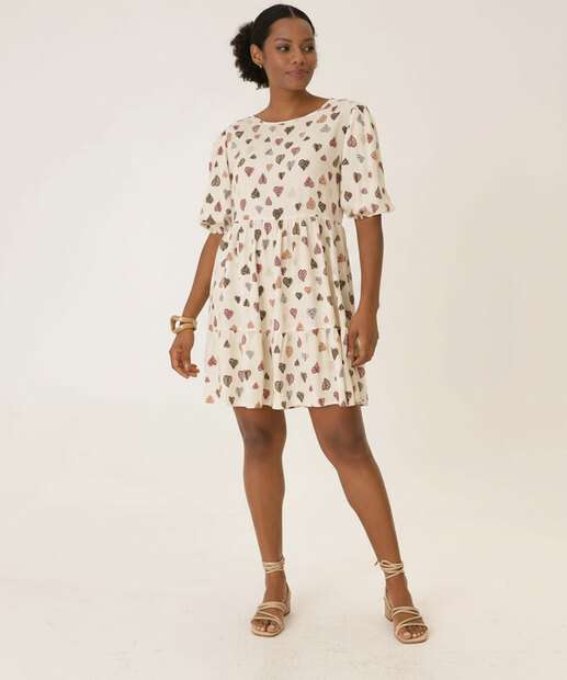 Image_Vestido Feminino Curto Estampado Manga Bufante Marisa