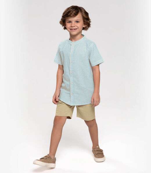 Conjunto Infantil Masculino Listrado Trick Nick Azul