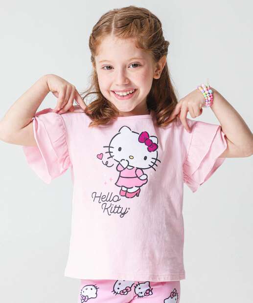 Image_Blusa Infantil Hello Kitty Sanrio Tam 4 a 10 Rosa
