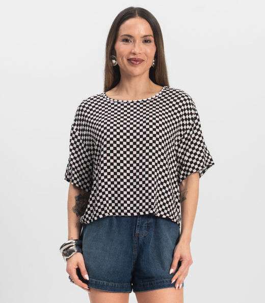 Image_Blusa Feminina Estampada Infinita Cor Preto