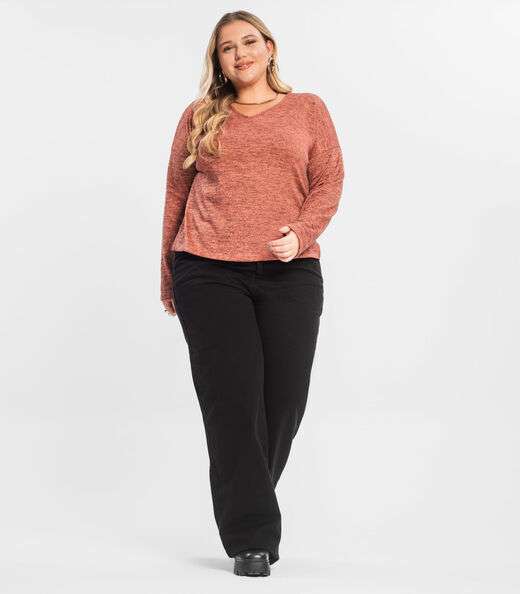 Blusa Feminina Plus Infinita Cor Laranja