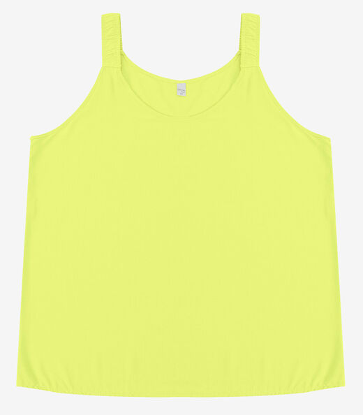 Regata Feminina Plus Size Infinita Cor Amarelo