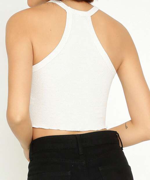 Blusa Cropped Feminina Nadador Textura