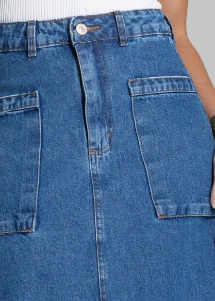 Saia Jeans Sawary Midi - 282062