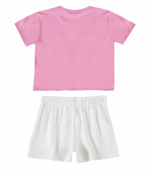 Conjunto Infantil Menina Blusa E Short Select Rosa