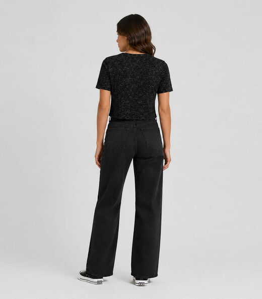 Blusa Feminina Em Tecido Sideral Infinita Cor Preto