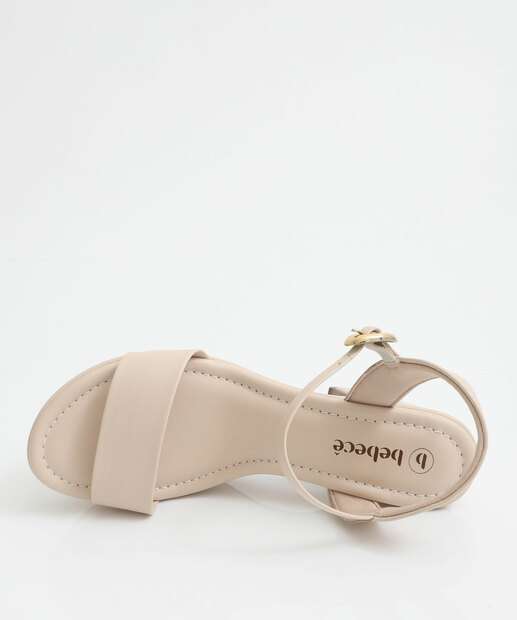 Sandália Feminina Meia Pata Bebecê Bege