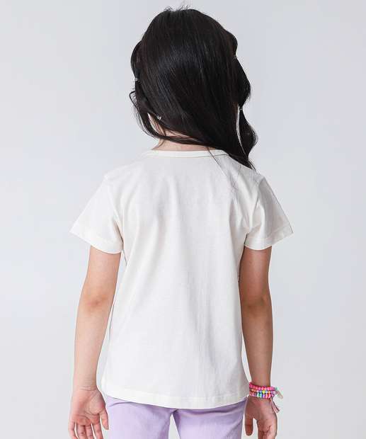 Blusa Infantil Hello Kitty Tam 4 a 10 Off White