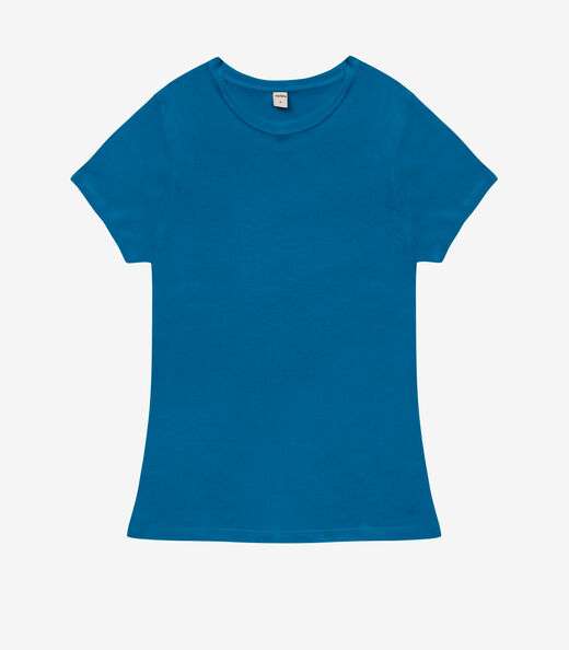 Blusa Feminina Básica Visco Tricot Rovitex Azul