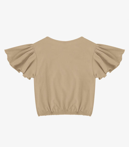 Blusa Infantil Manga Curta Infinita Cor Rosa