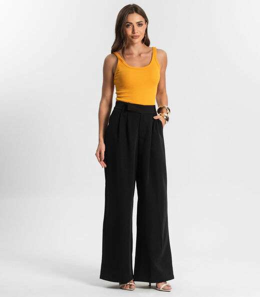 Calça Feminina Em Alfaiataria Endless Preto