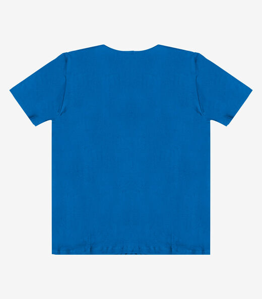 Blusa Feminina Manga Curta Infinita Cor Azul