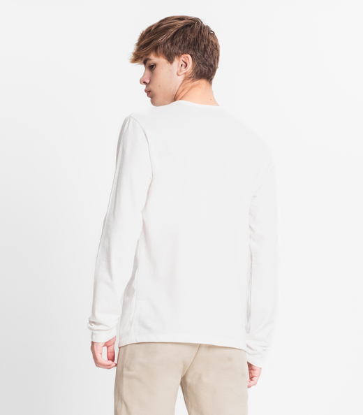 Camiseta Manga Longa Juvenil Em Meia Malha Minty Bege