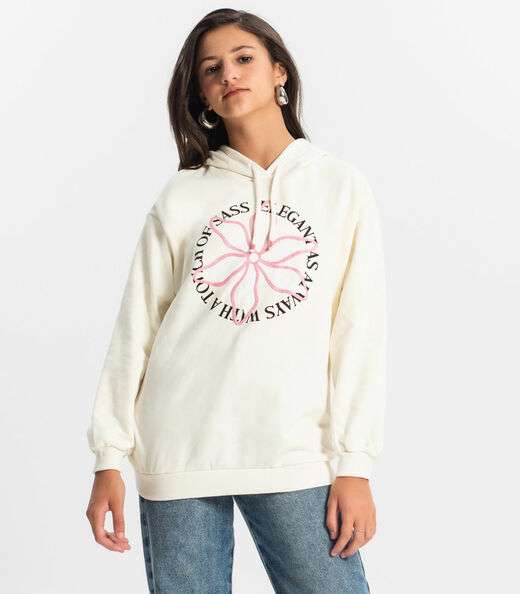 Image_Moletom Juvenil Feminino Com Capuz Minty Bege