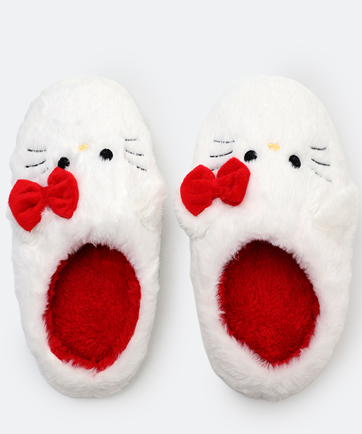 Image_Pantufa Feminina Hello Kitty Branco