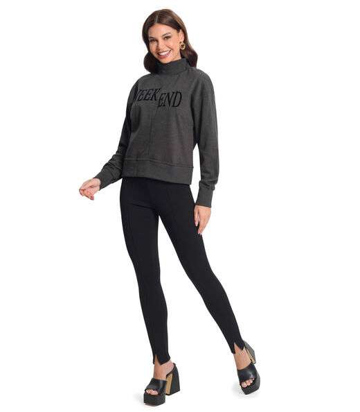 Blusão Estampado Feminino Rovitex Preto