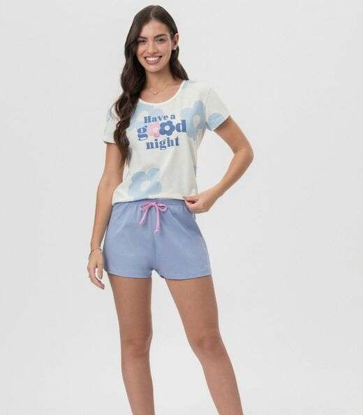 Image_Short Doll Feminino Estampado Mensageira Da Paz Bege