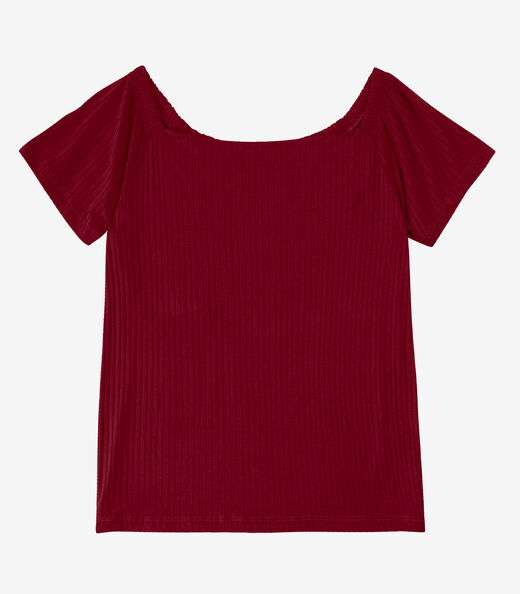 Blusa Feminina Canelada Infinita Cor Vermelho
