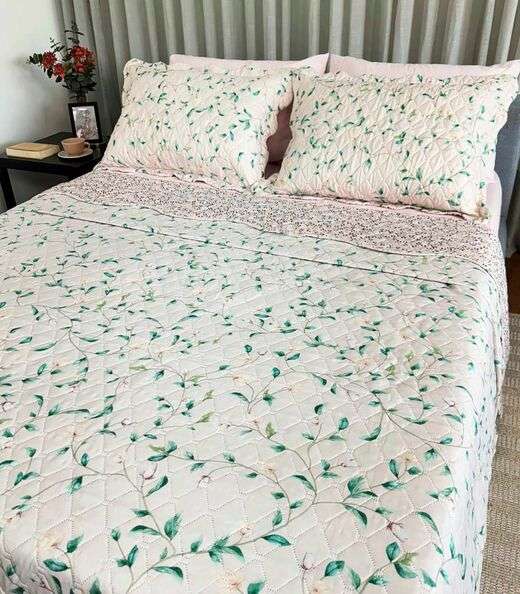 Image_Cobreleito Queen Estampado Dupla Face Lepper Bege