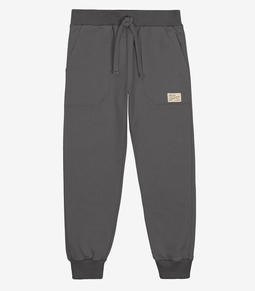 Image_Calça Infantil Masculina Moletom Felpa Trick Nick Cinza