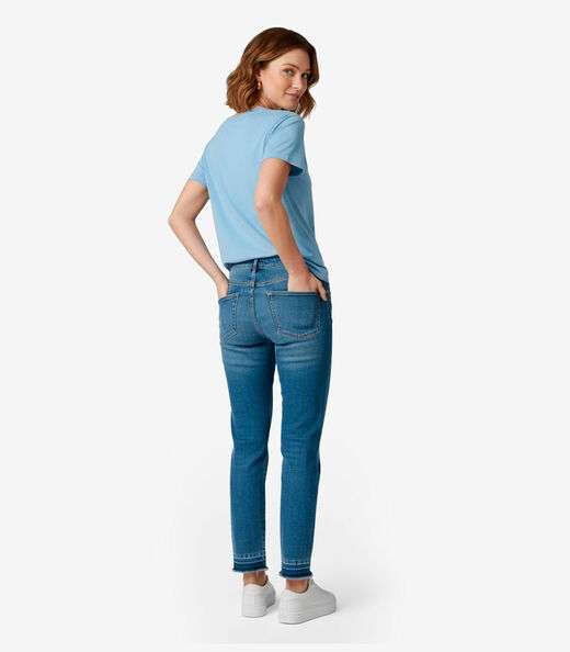 Blusa Feminina Manga Curta Infinita Cor Azul