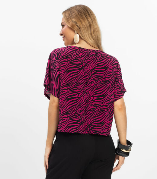 Blusa Feminina em Liganete Infinita Cor Rosa