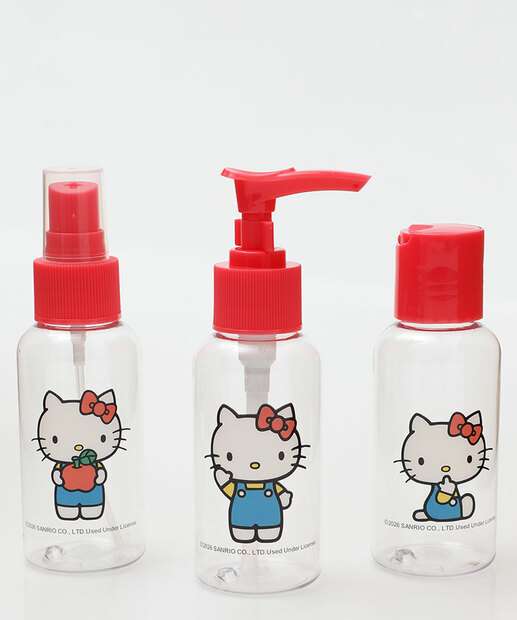 Image_Kit De Viagem Feminino 3 Peças Hello Kitty Rosa