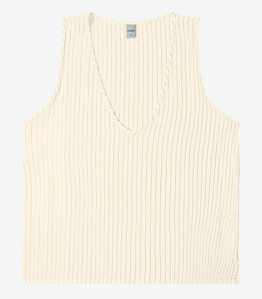 Regata Feminina Listarda Lurex Rovitex Bege