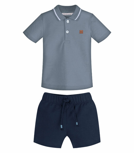 Image_Conjunto Infantil Polo Com Bermuda Trick Nick Azul
