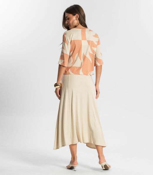 Saia Midi Endlesss Bege