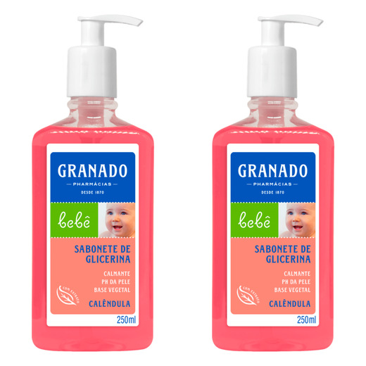 Image_Kit c/2 Sabonetes Liquido Infantil Granado Bebê 250ml Calendula