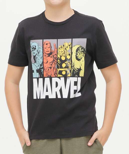 Camiseta Juvenil Vingadores Marvel Tam 10 a 16