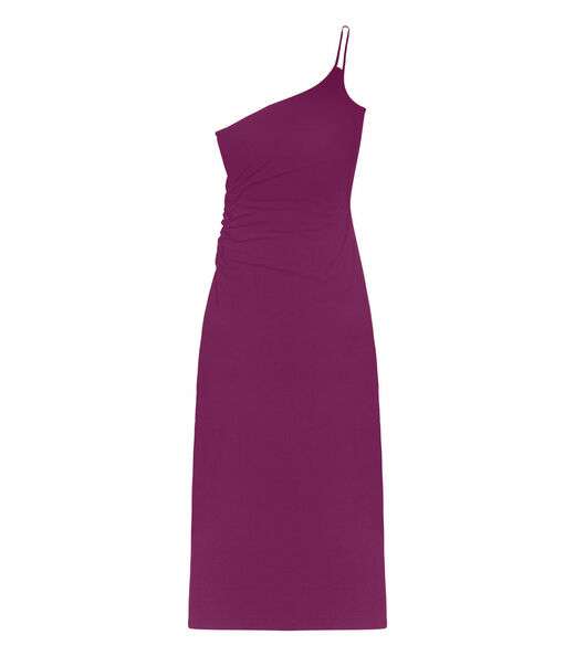 Vestido Longo Manga Única Em Viscose Rovitex Roxo