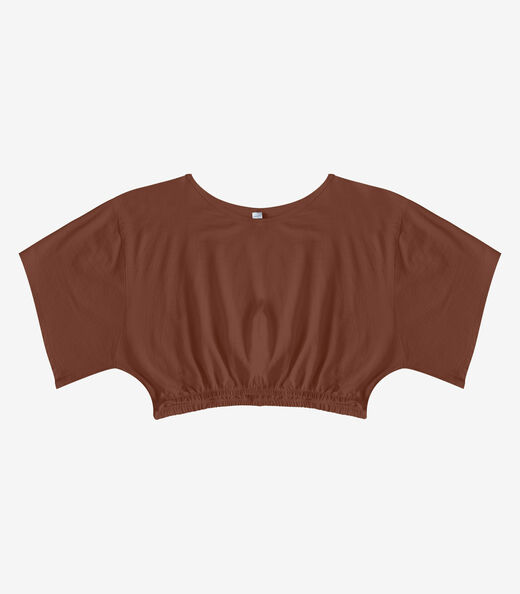 Blusa Feminina Em Viscose Infinita Cor Marrom