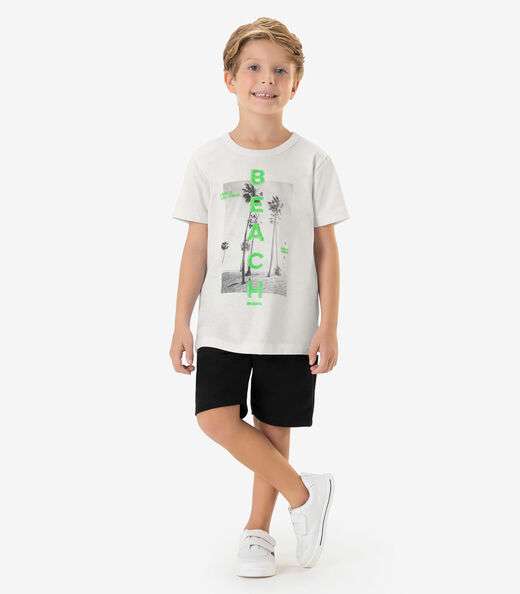Camiseta Infantil Masculina Rovi Kids Branco