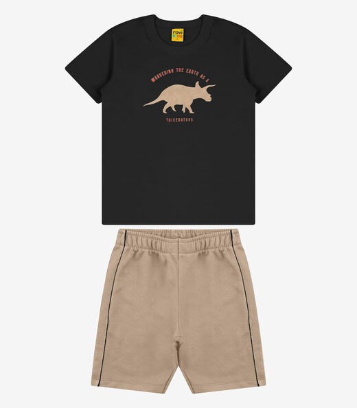 Image_Conjunto Camiseta com Bermuda Masculino Rovi Kids Preto