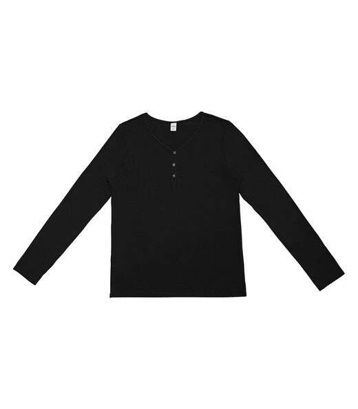 Image_Blusa Feminina Com Botões Manga Longa Rovitex Preto