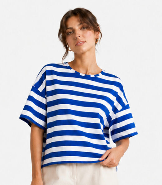 Image_Blusa Feminina Listrada Infinita Cor Azul
