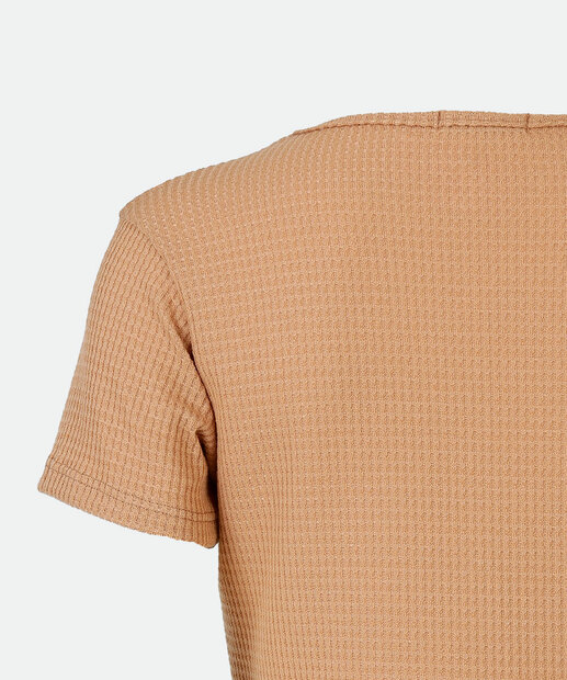 Blusa Feminina Textura Manga Curta Marisa