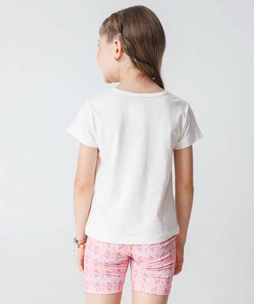 Conjunto Infantil Estampa Minnie Disney Tam 4 a 10 Rosa