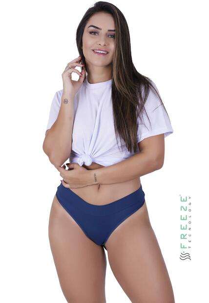 Calcinha Sport Microfibra Concept Lingerie Azul