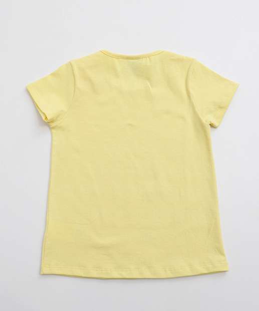 Conjunto Infantil Estampa Flores Marisa Tam 4 a 10 Amarelo