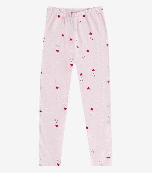 Legging Infantil Em Cotton Select Rosa