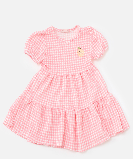 Image_Vestido Infantil Quadriculado Marisa Tam 1 a 3 Rosa