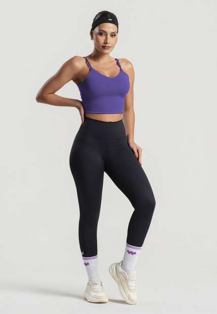 Top com Alças Finas Reguláveis Roxo Wemood