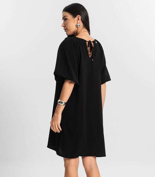 Vestido Feminino Liso Rovitex Preto
